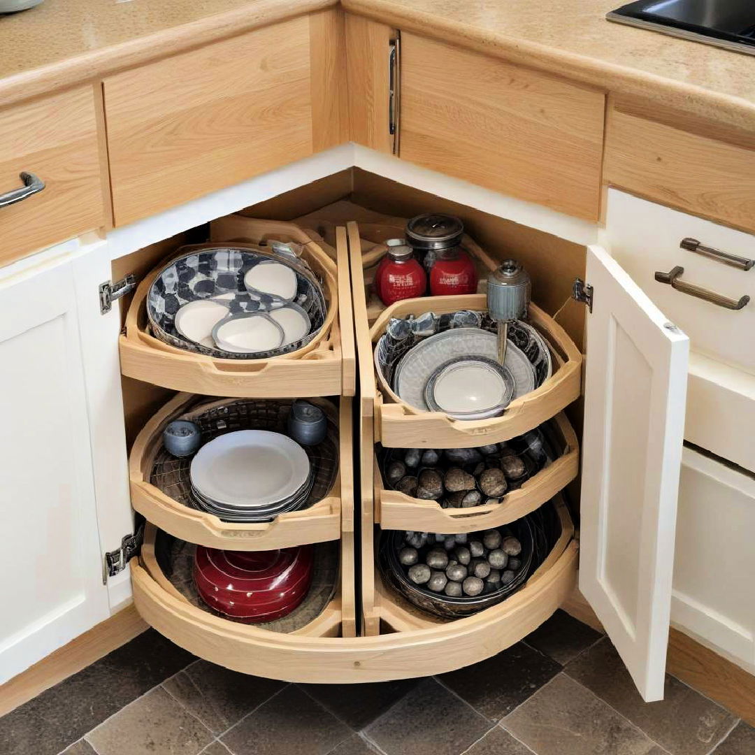 corner cabinet pull out baskets