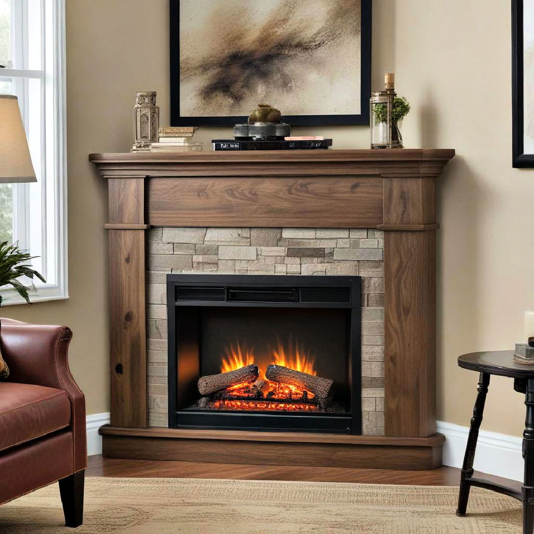 corner electric fireplace