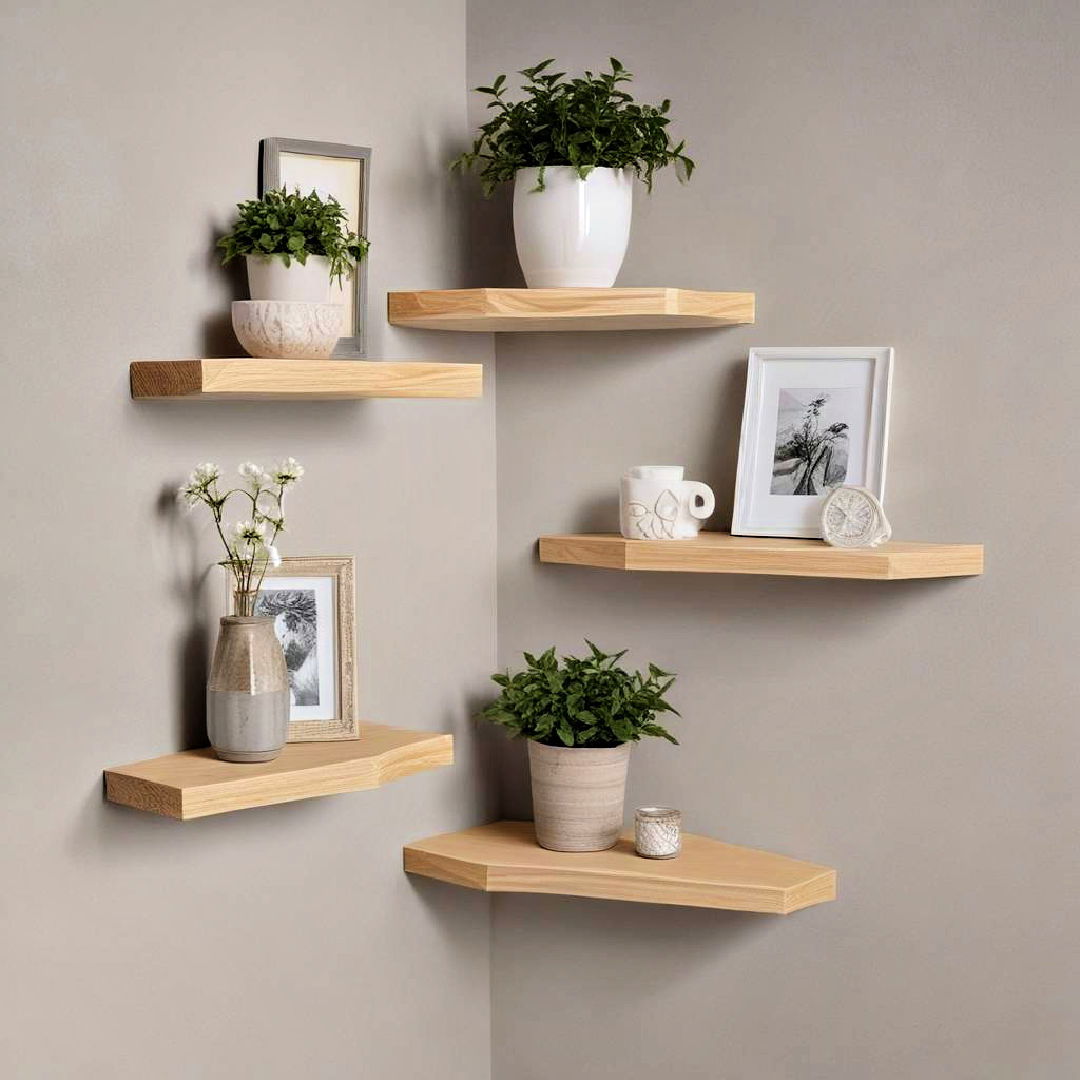 corner floating shelves