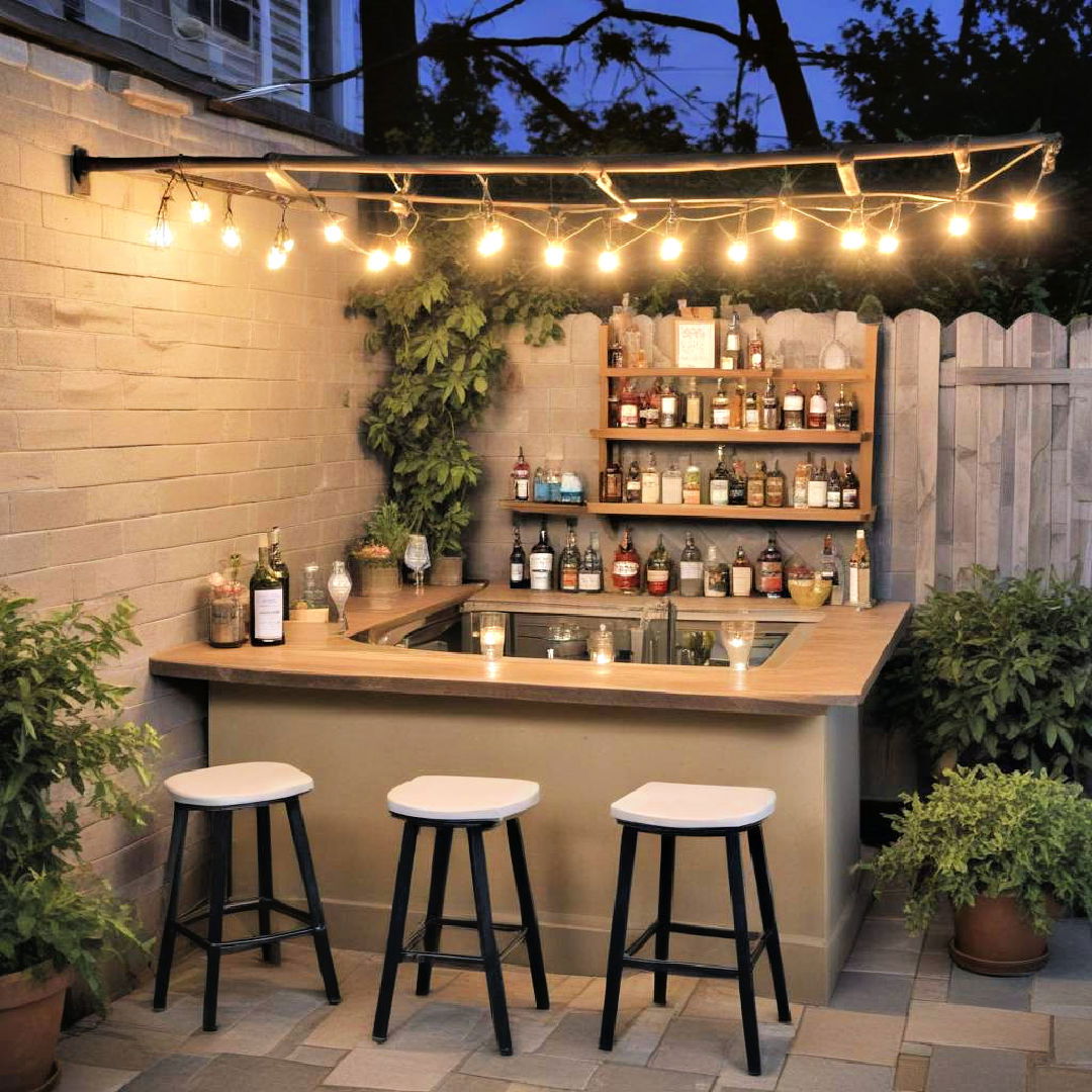 corner patio bar