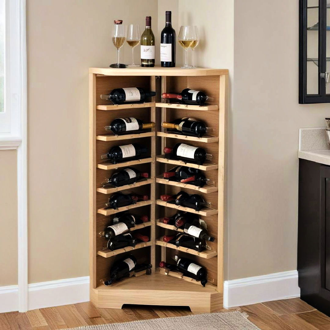 corner wine rack