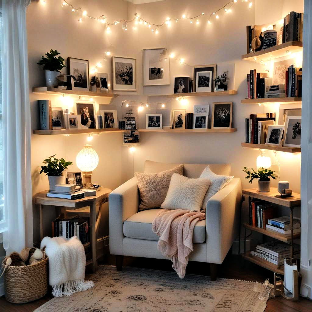 cozy corner reading nook