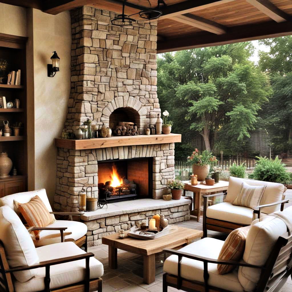 cozy fireplace corner