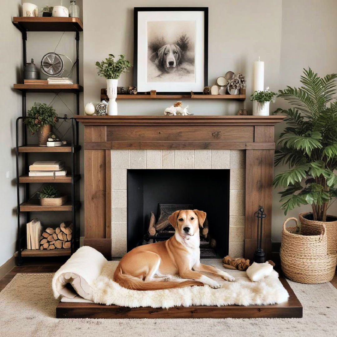 cozy fireplace corner