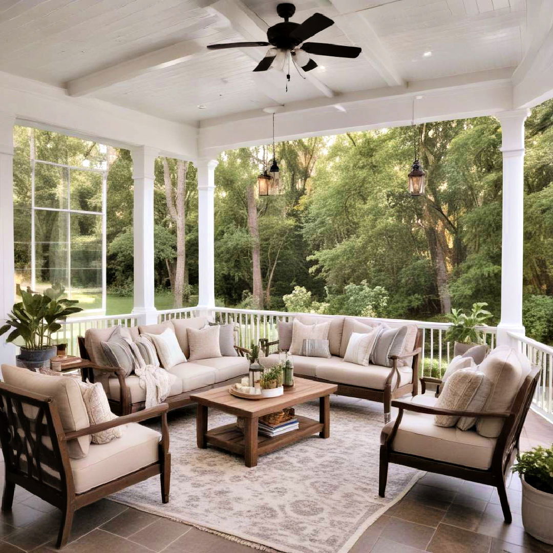 cozy outdoor living room