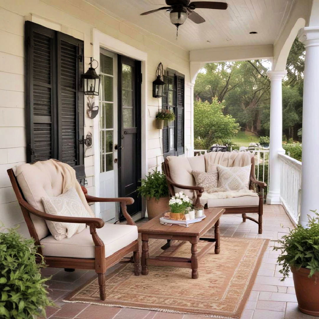 cozy outdoor seating