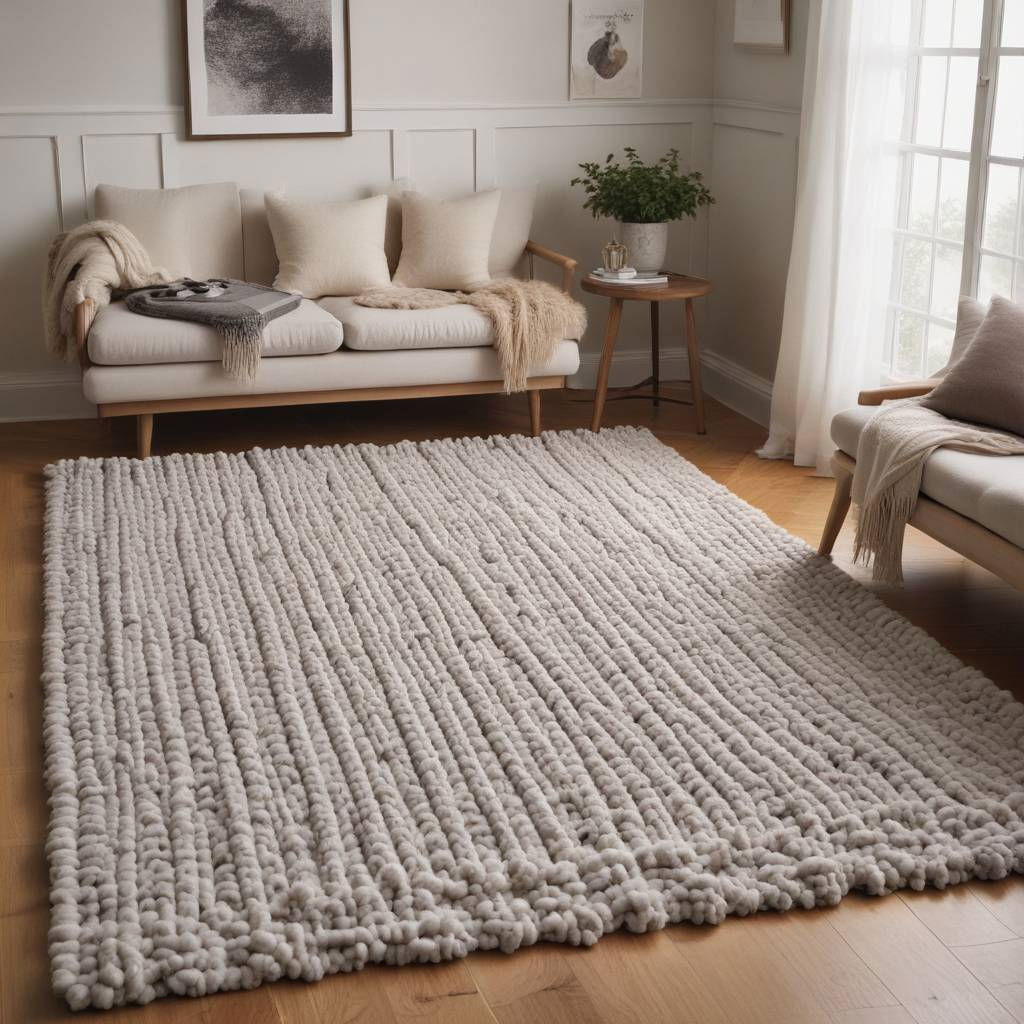 cozy up with a chunky knit rug