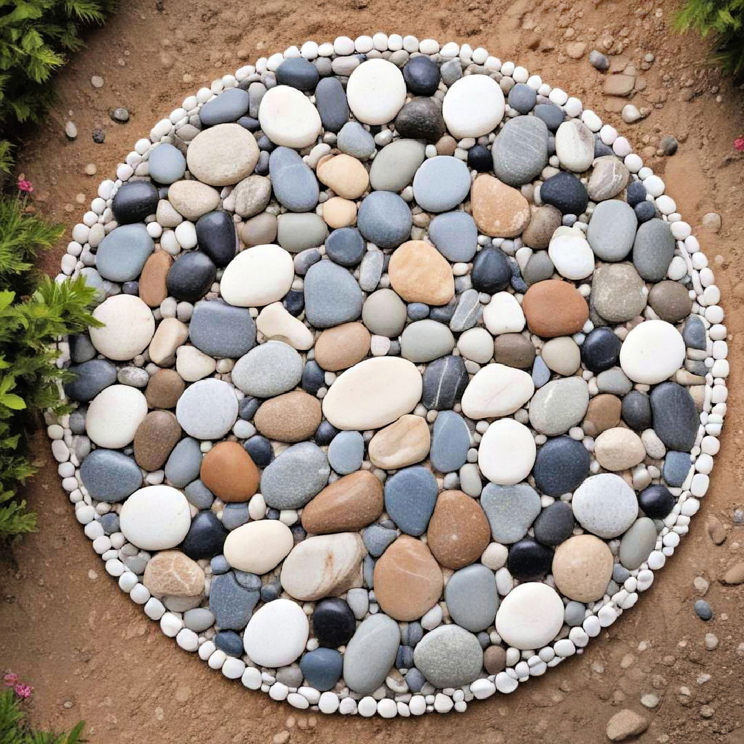 craft a pebble mosaic