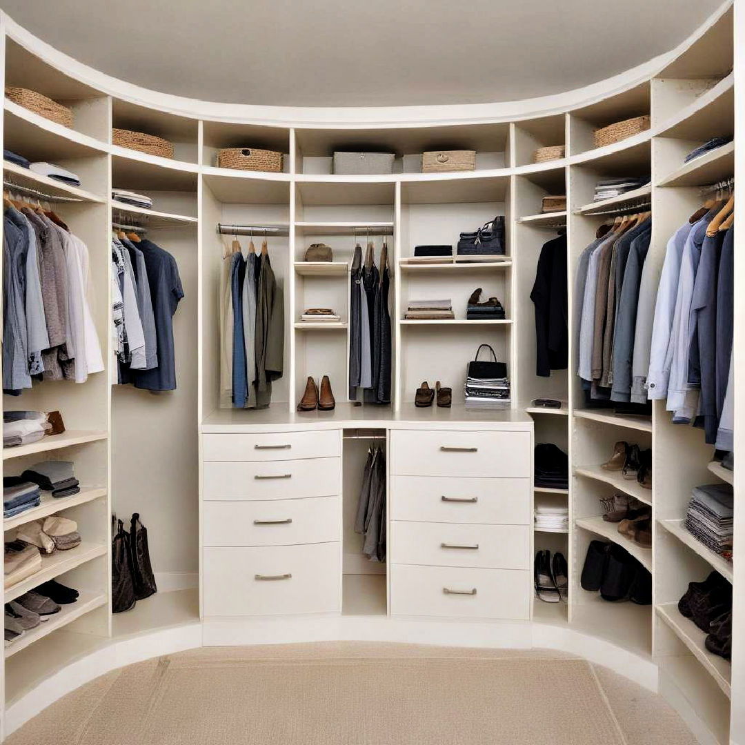 curved closet