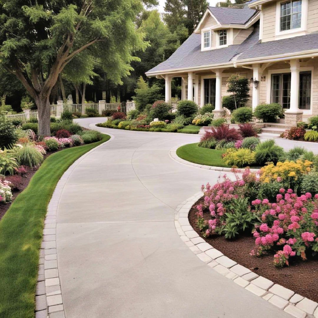 curved driveway design