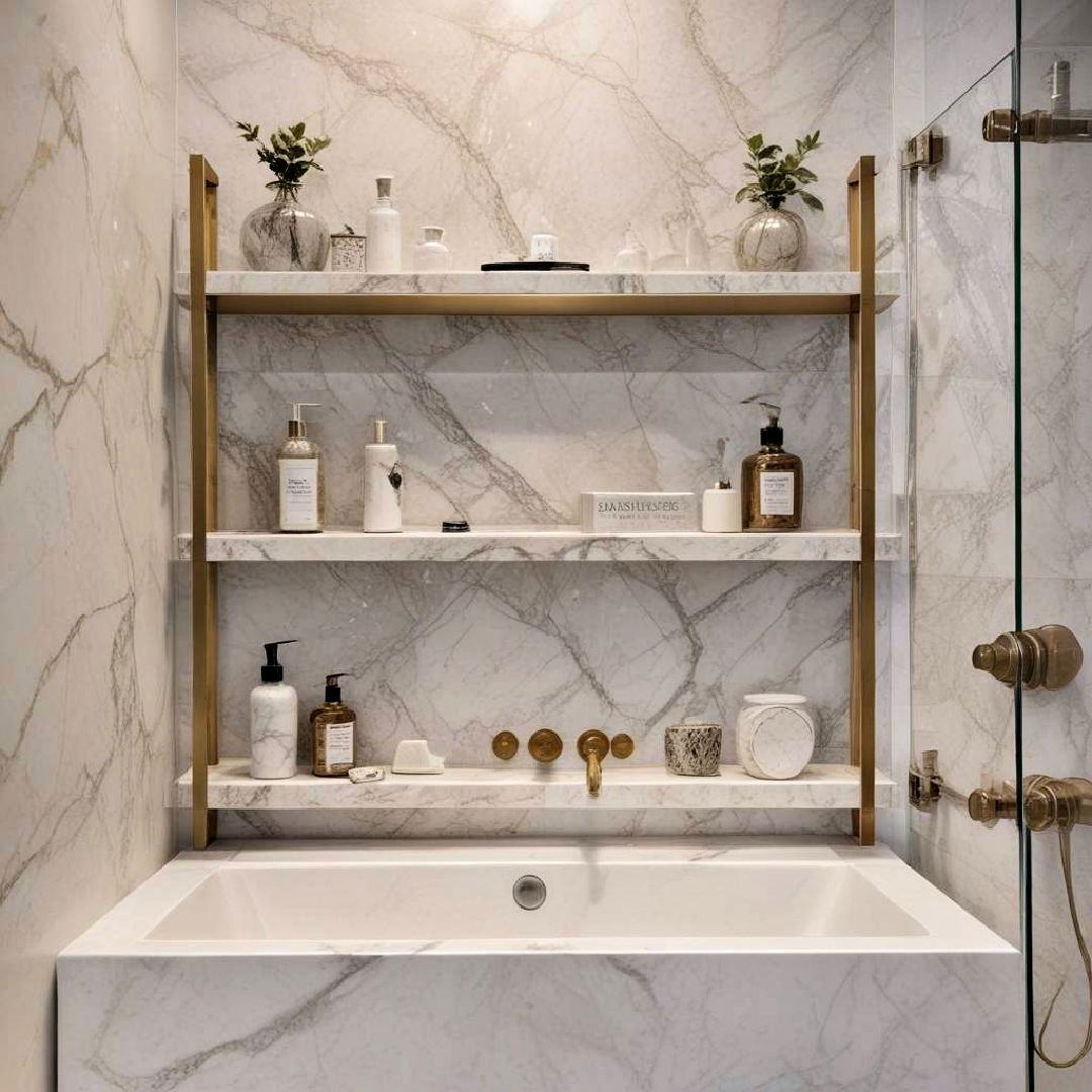 custom marble shelves