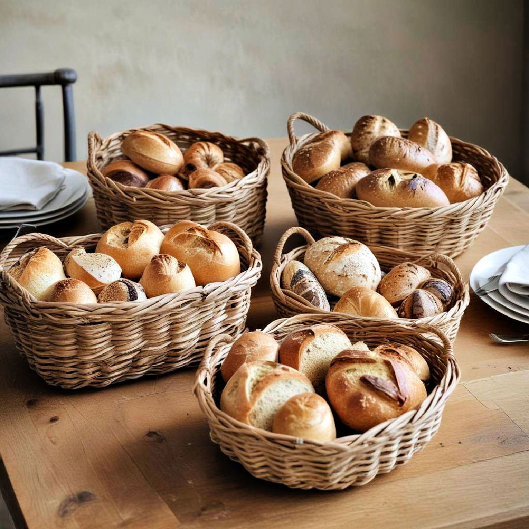 display artisanal bread baskets