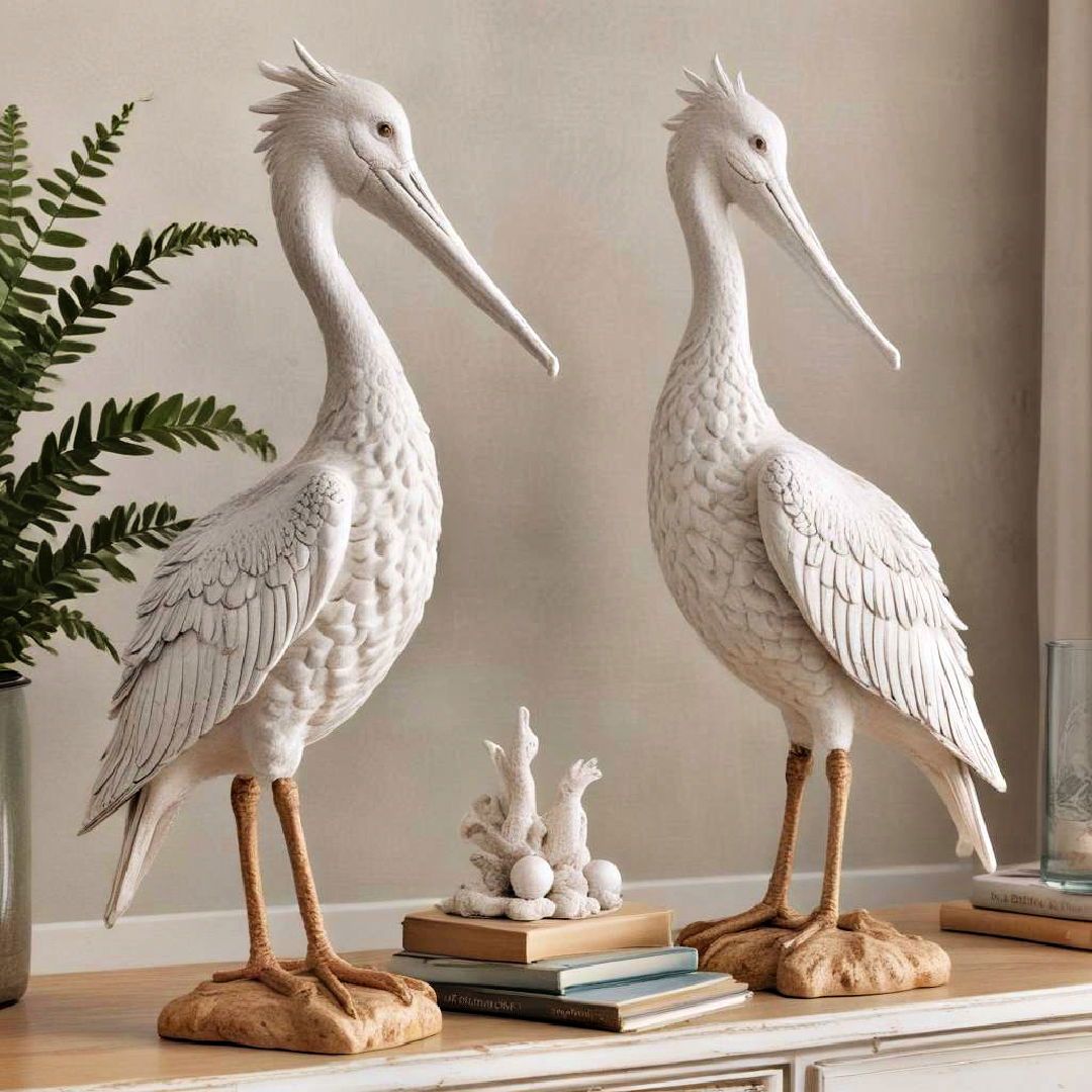 display seagull or pelican statues