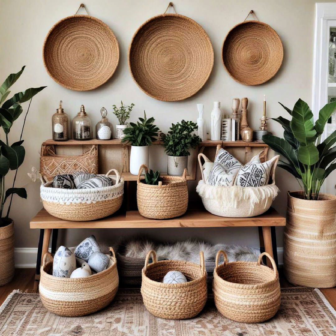 display woven baskets