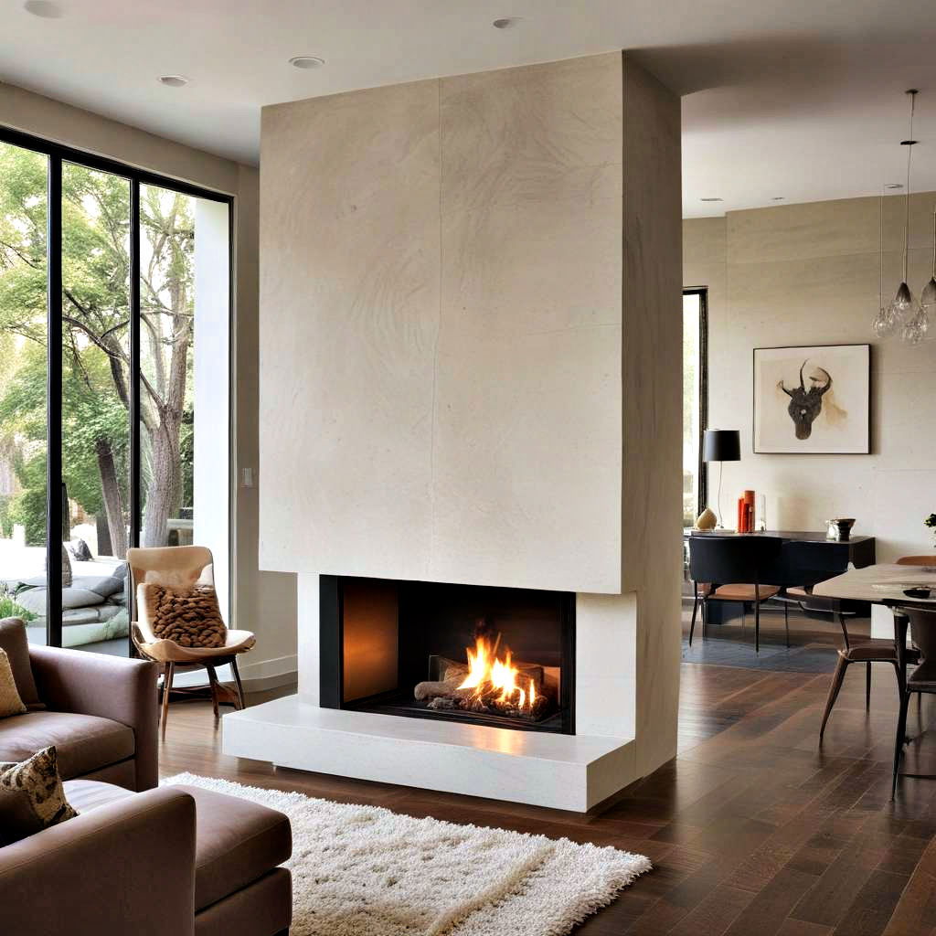 double sided fireplace