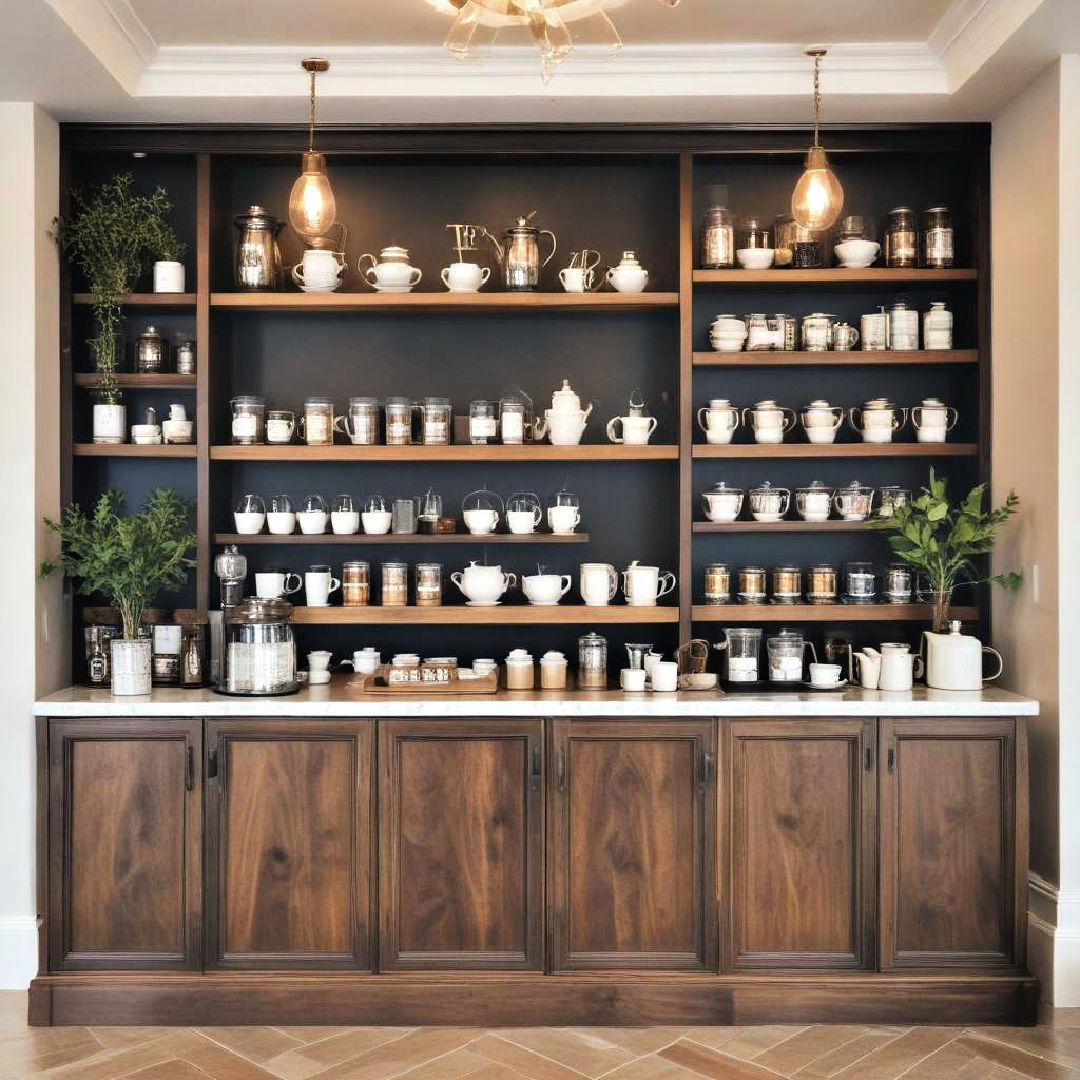 elegant tea coffee bar