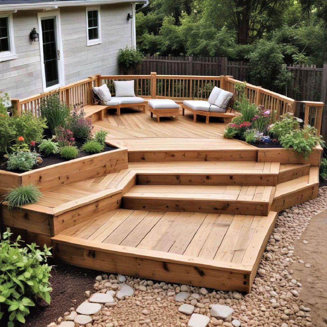 elevated garden deck