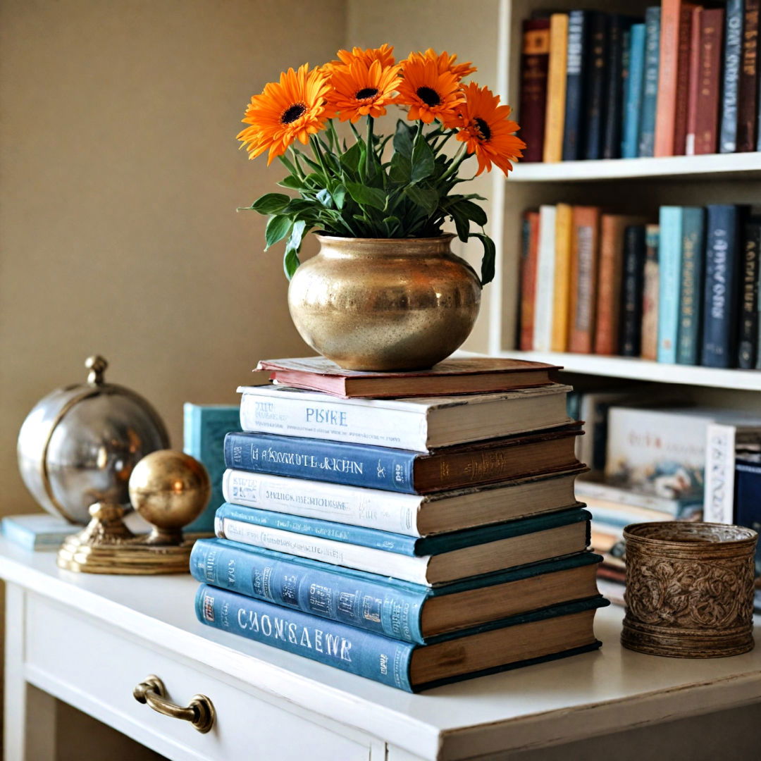 experiment with stacks of books