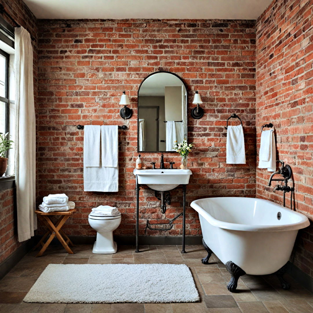 exposed brick walls