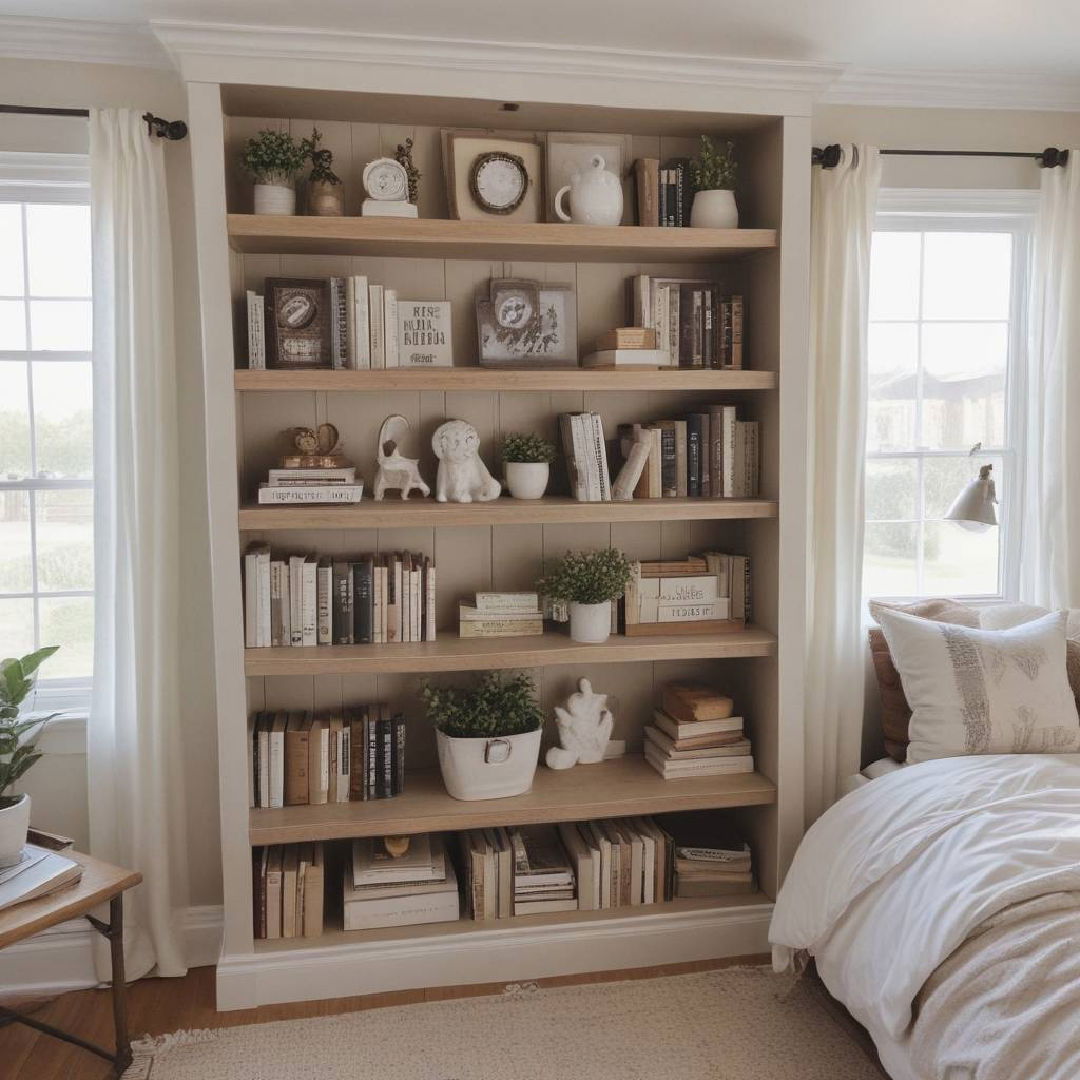 farmhouse bookshelves