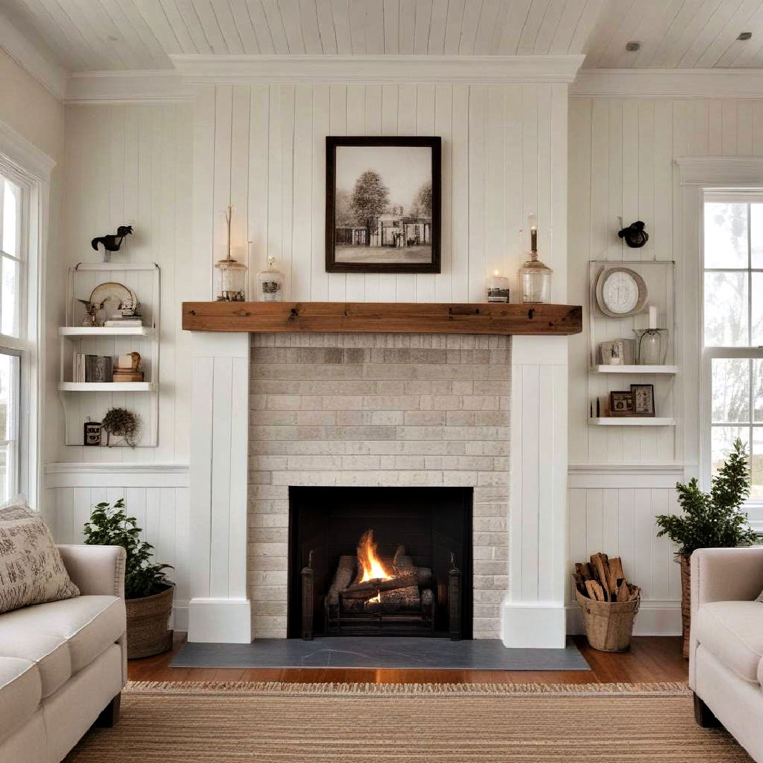 farmhouse surround with beadboard