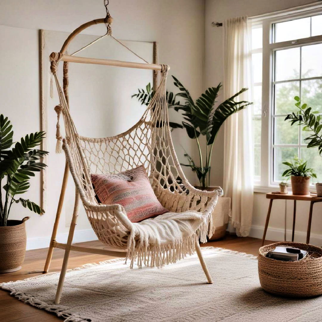 feature a hammock chair
