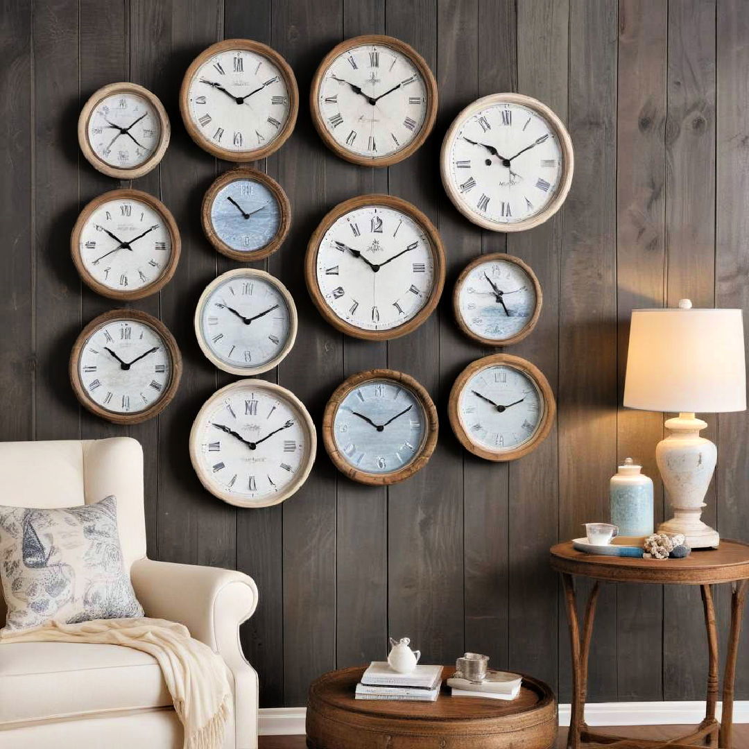 feature coastal inspired clocks