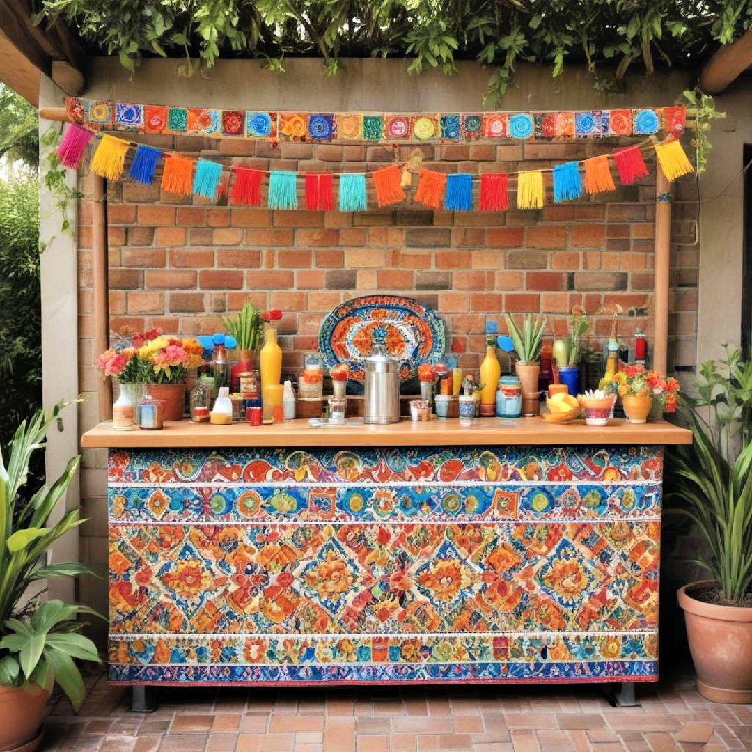 fiesta colorful bar
