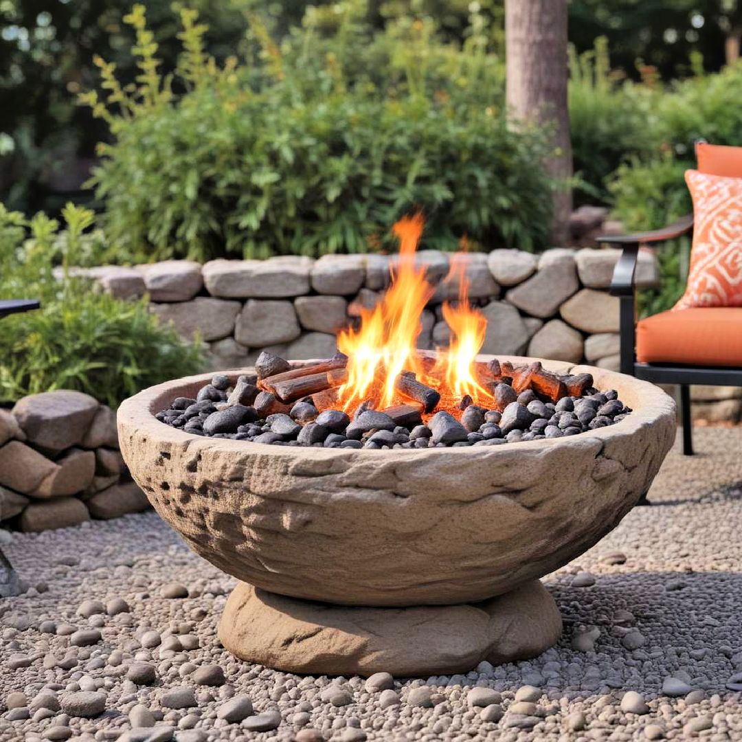 fire bowl with lava rocks