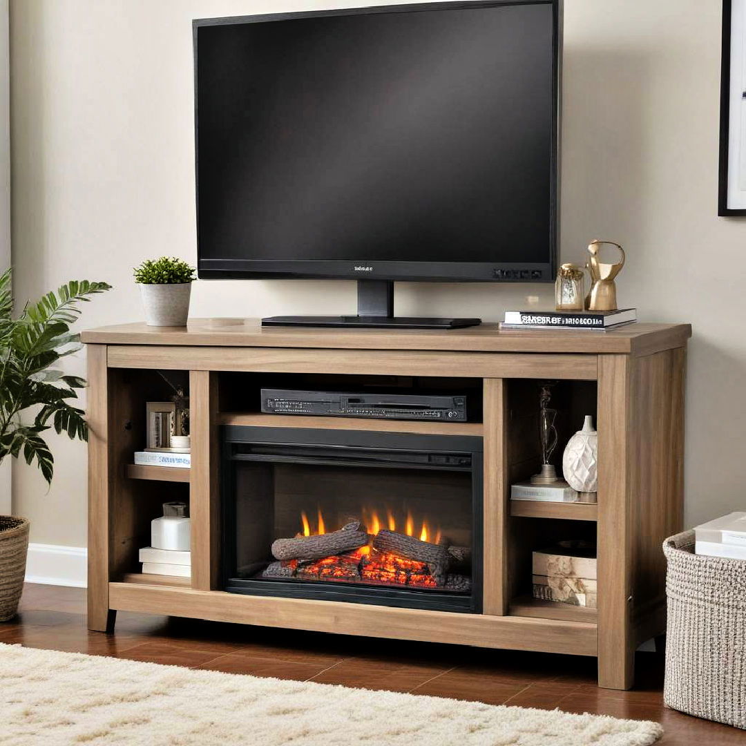 fireplace media console