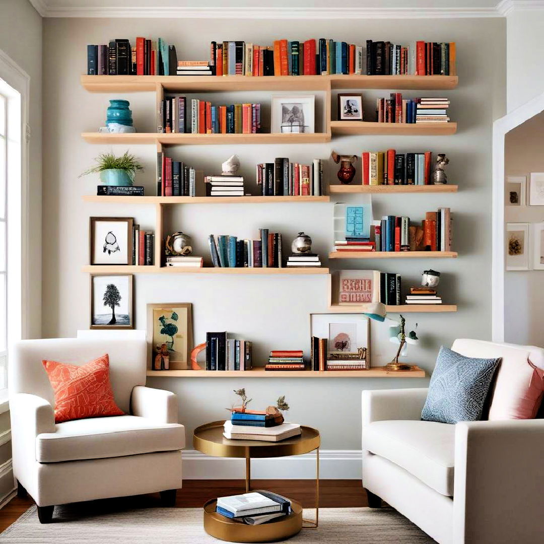 floating bookshelves