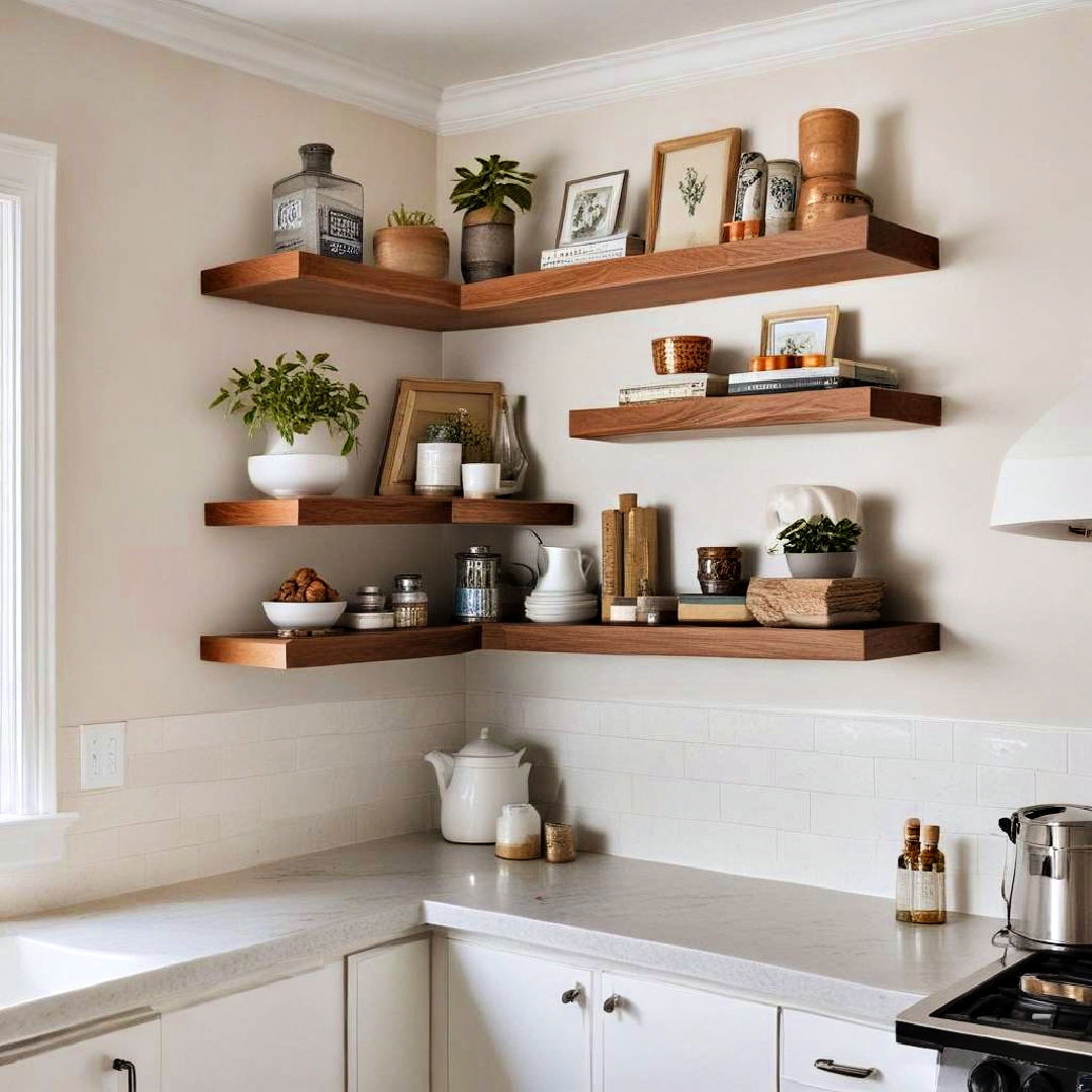 floating corner shelves