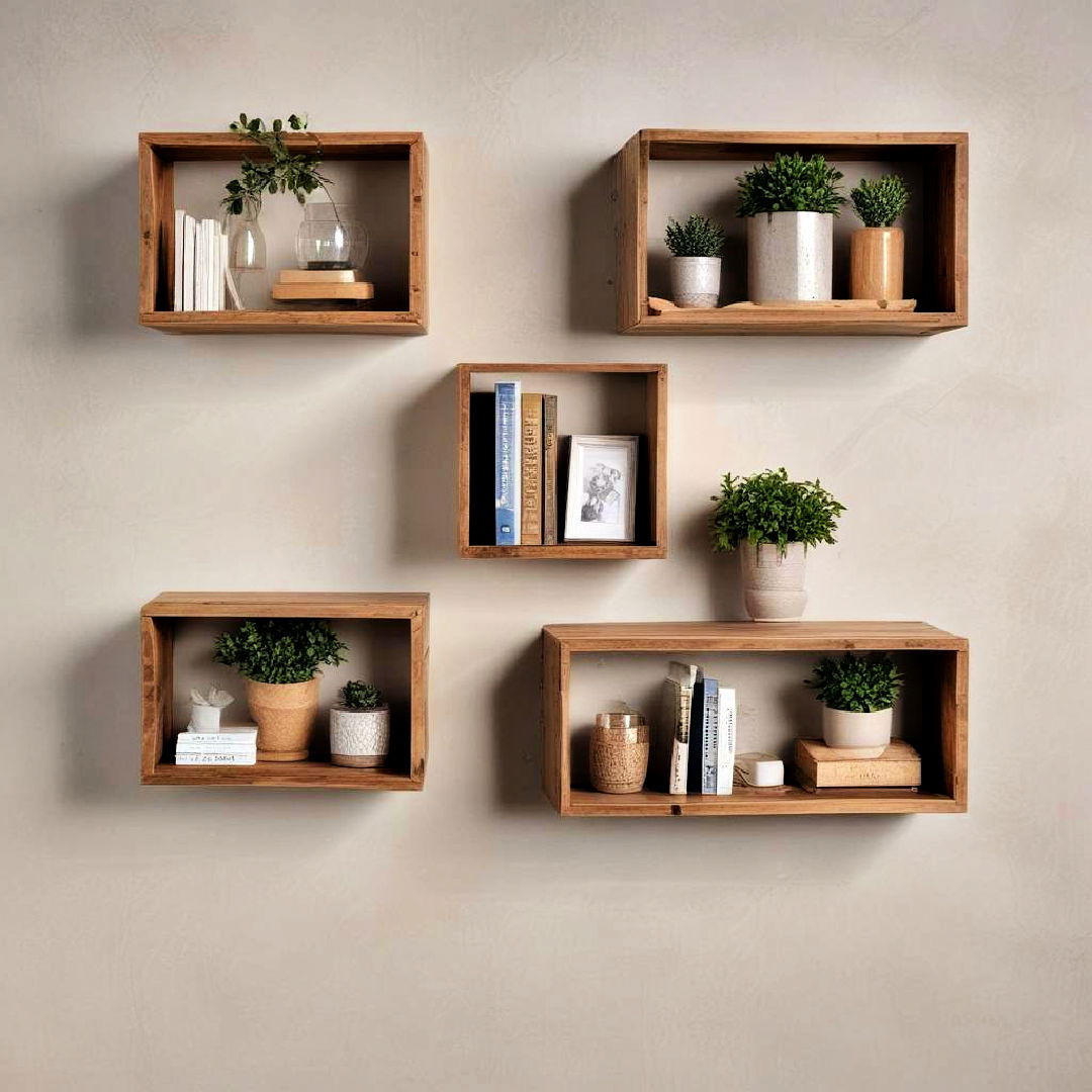 floating crate shelves