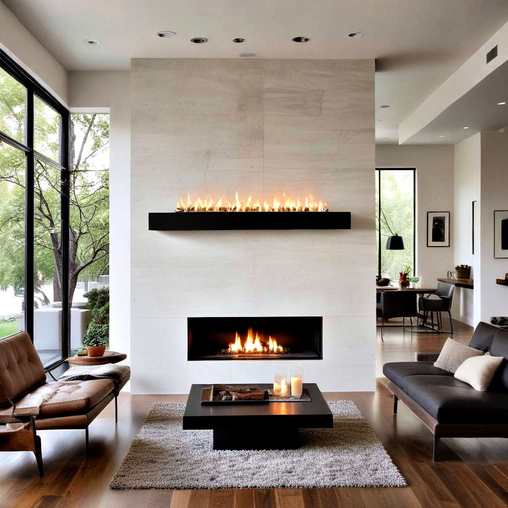 floating fireplace