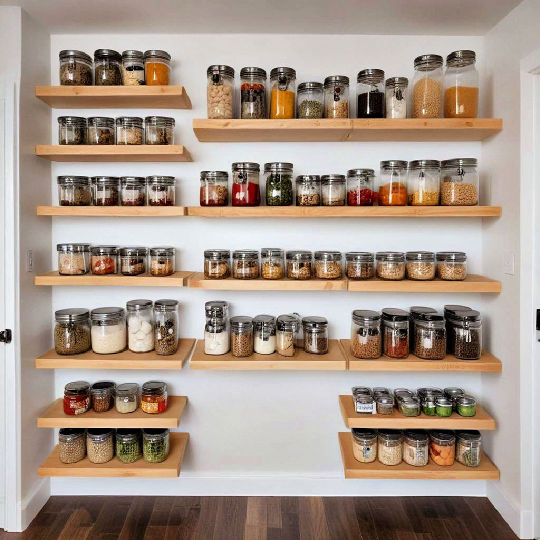 floating pantry shelves