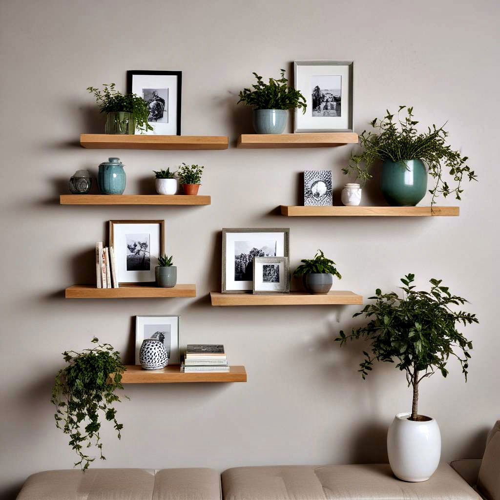 floating shelves display