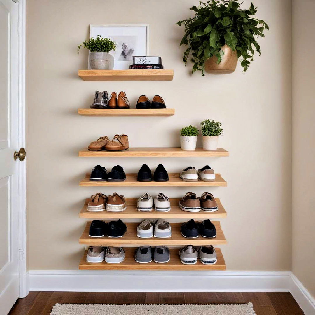 floating shoe shelves