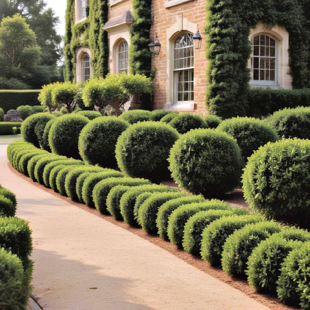 formal boxwood edging