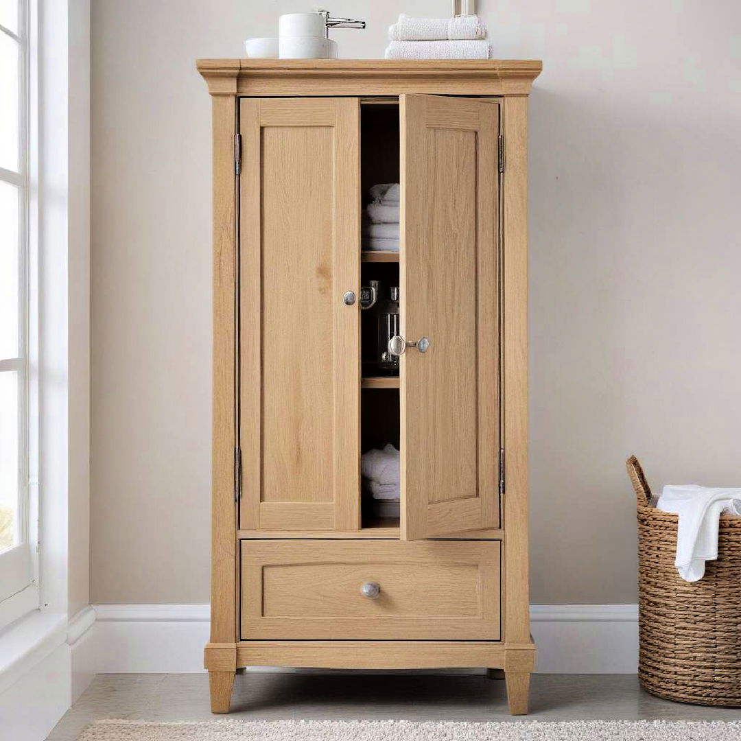 free standing linen cabinets