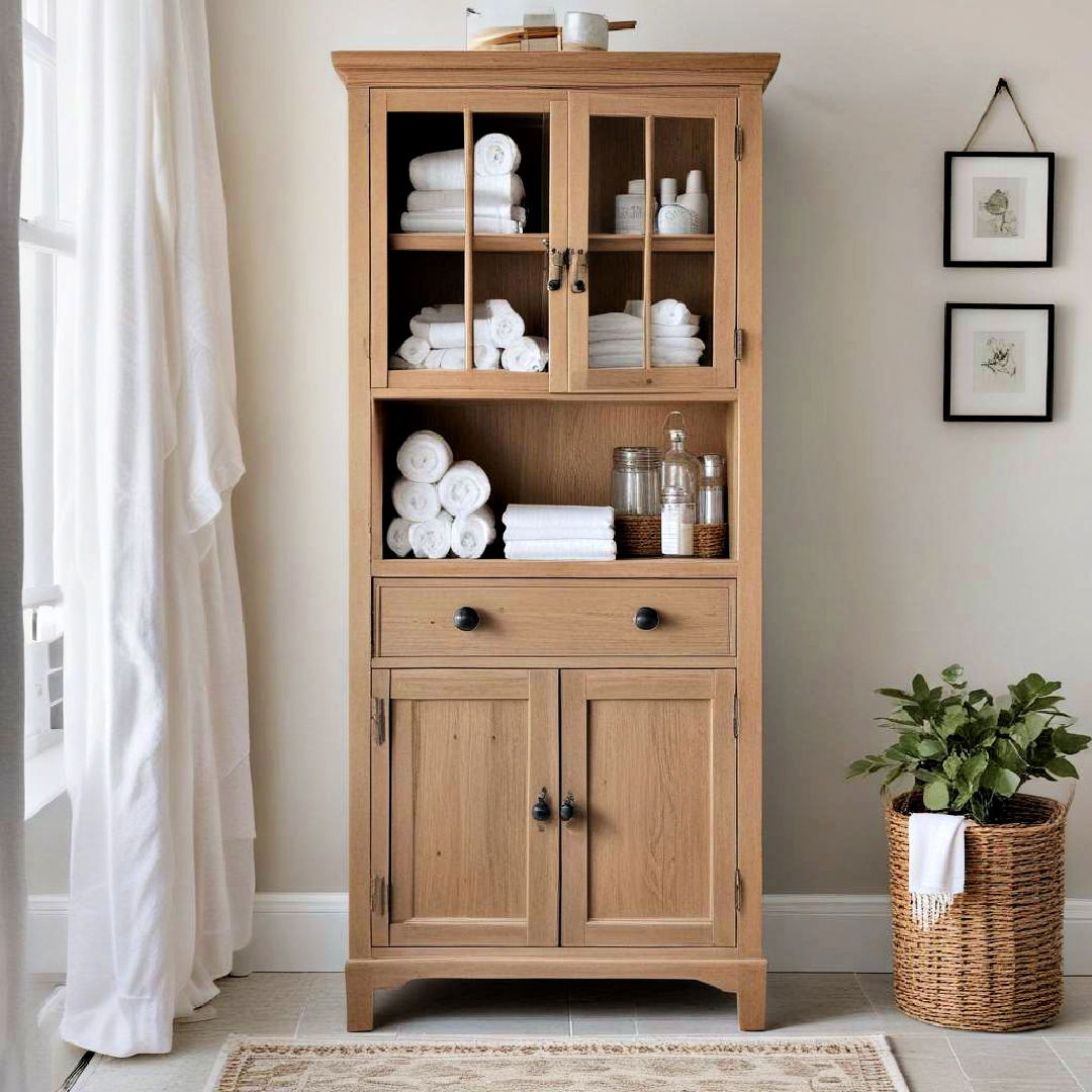 freestanding linen cabinet