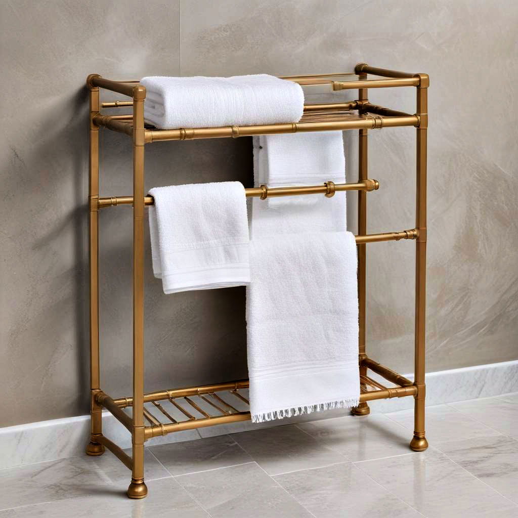 freestanding towel rack