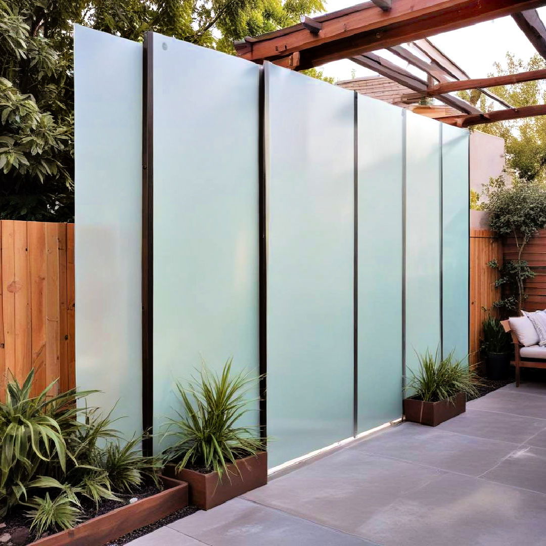 frosted glass panels