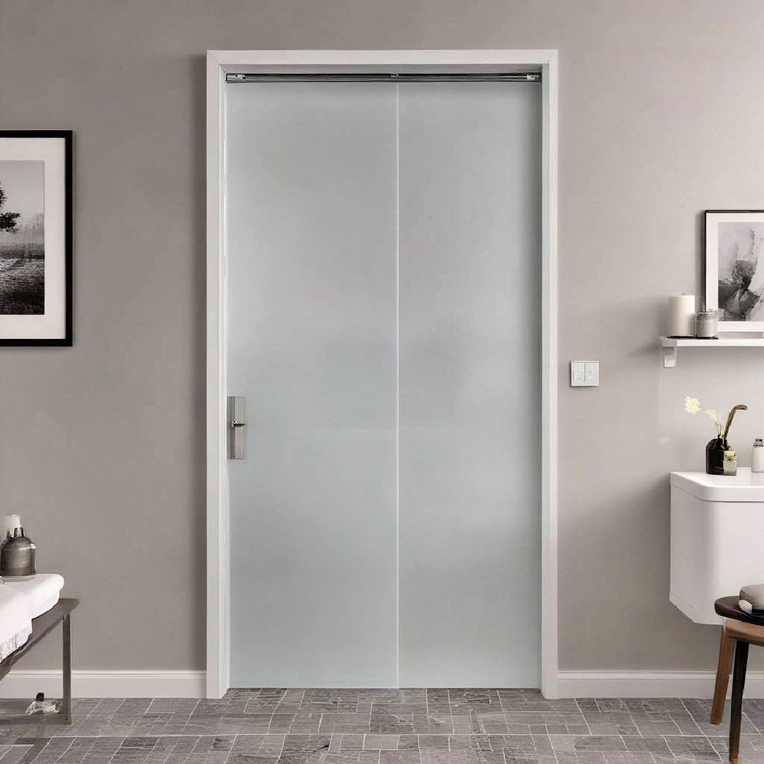 frosted pocket door