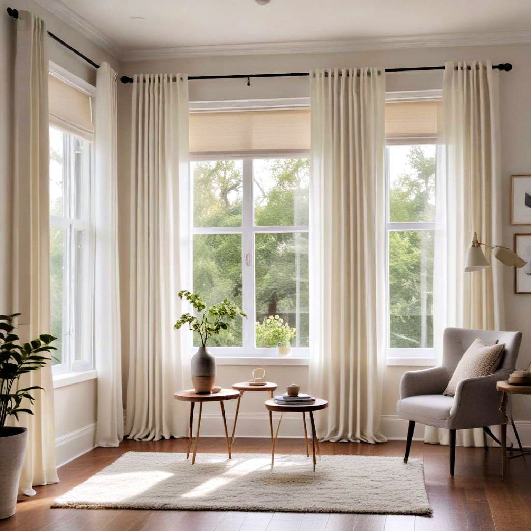 go for minimal window treatments