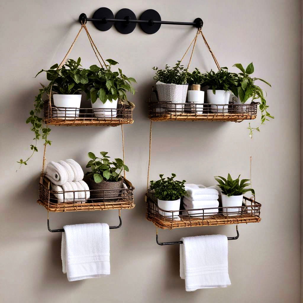 hanging basket shelves