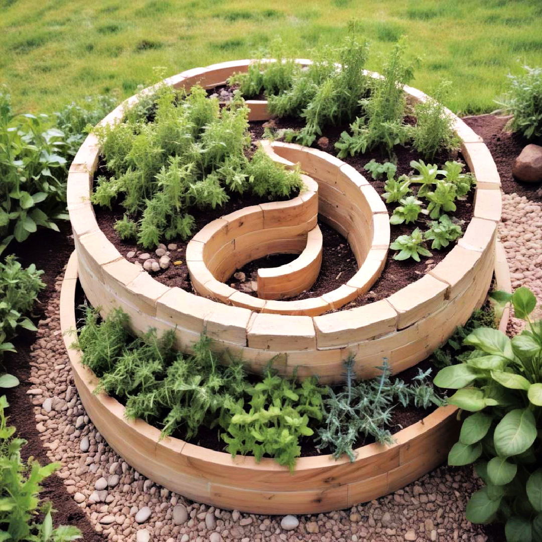 herb garden spirals