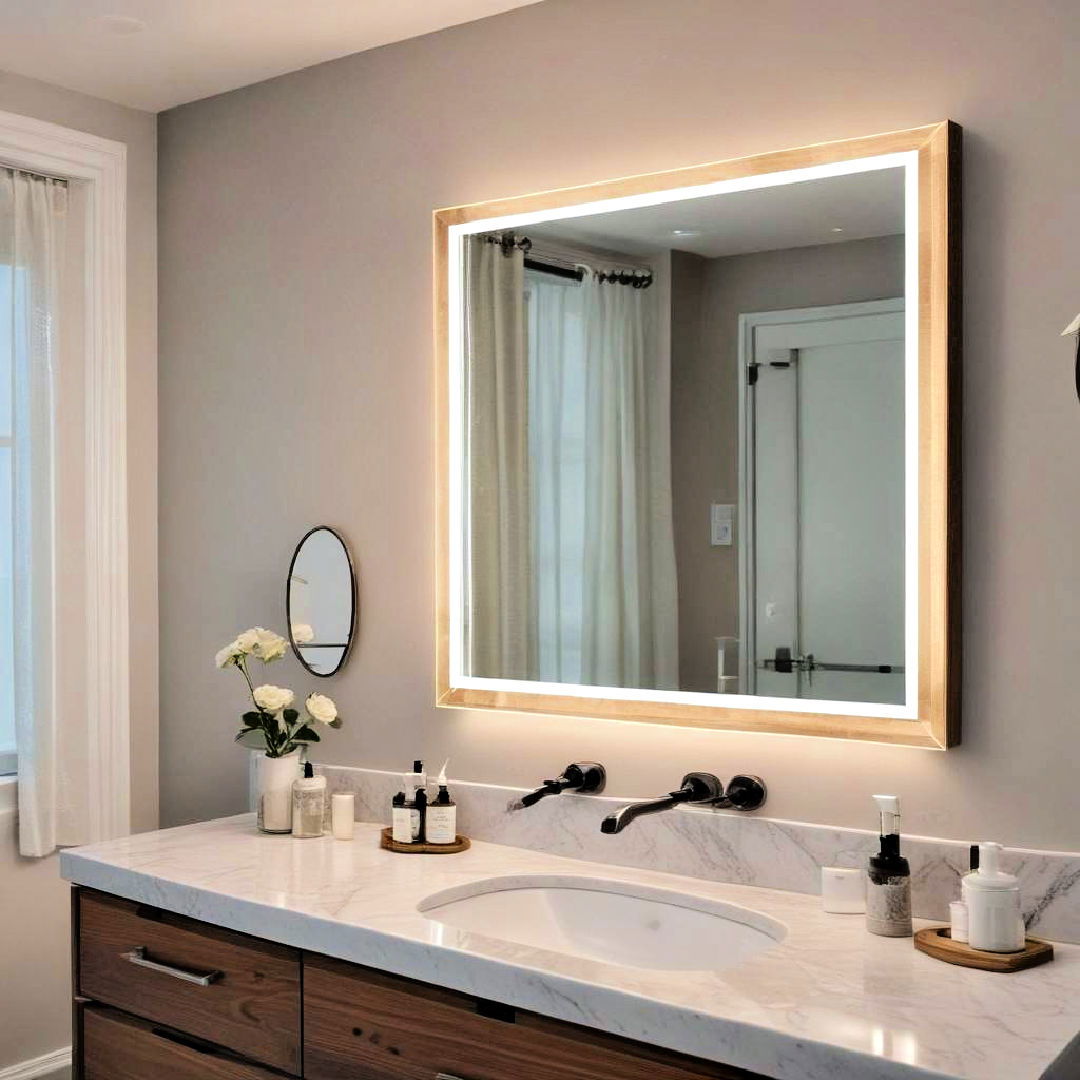 illuminated frame mirrors