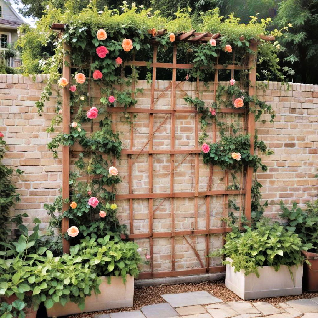 install a trellis for climbing plants