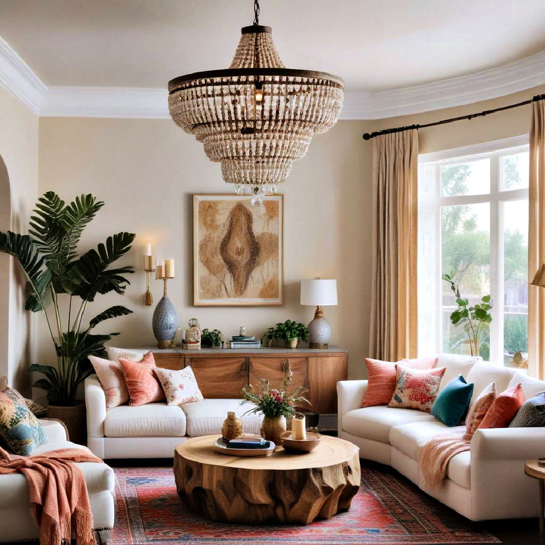 install beaded chandeliers