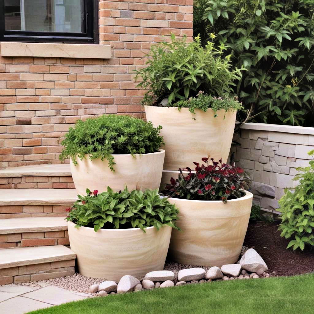 install tiered planters